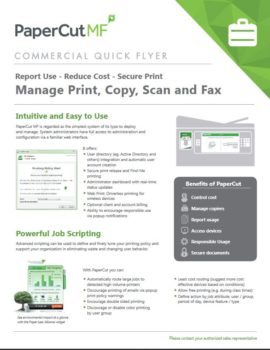 Commercial Flyer Cover, Papercut MF, Alltech Business Solutions, Sharp, Lexmark, Fujitsu, Copier, MFP, Printer, Scanner, New Jersey, NJ, Dealer