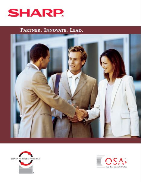 Sharp Partner Program Brochure Cover, Sharp, Alltech Business Solutions, Sharp, Lexmark, Fujitsu, Copier, MFP, Printer, Scanner, New Jersey, NJ, Dealer